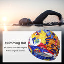 Ladies Swim Cap Long Hair Swimming Cap Elastic Draping Bathing Cap for Swim Pool