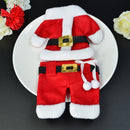 2pc Christmas Santa Claus Pants Cutlery Bags Covers Xmas Tableware Decor