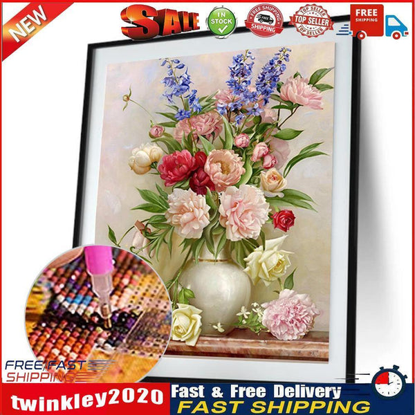 Charming Flowerpot 5D Diamond DIY Painting Craft Kit Home Decor Newly