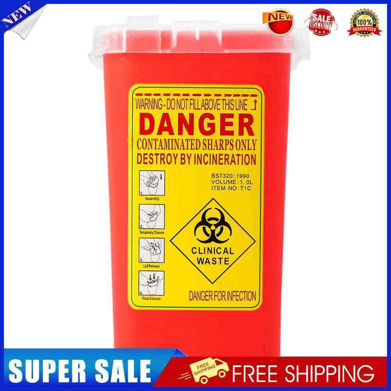 Sharps Container Bin Tattoo Medical Biohazard Piercing Needle Collect Box
