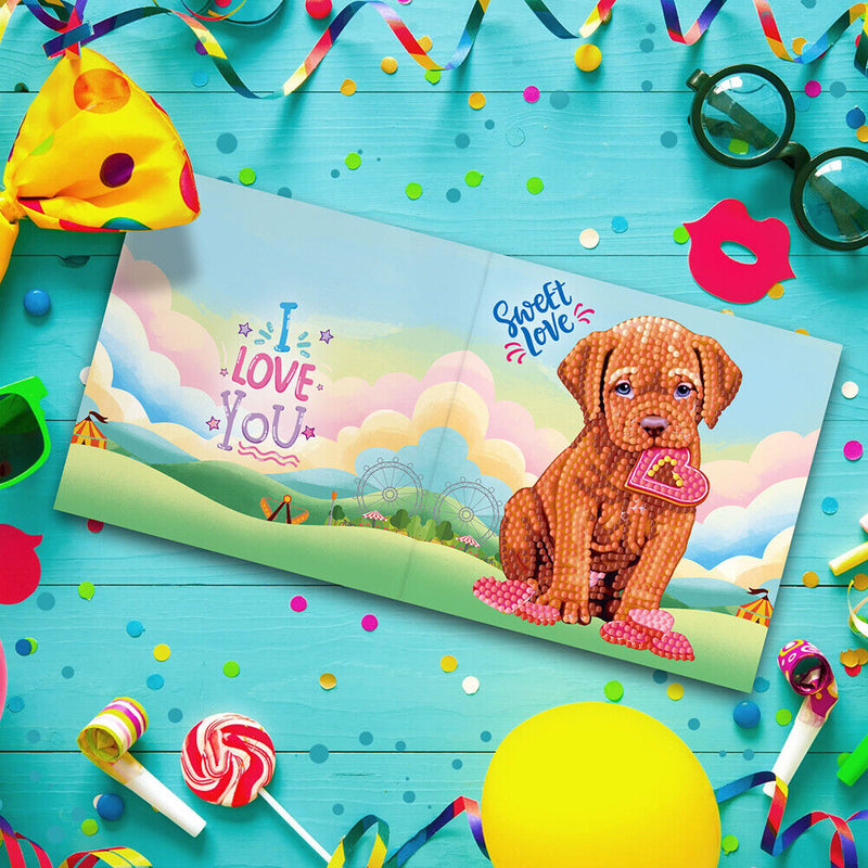 12pcs DIY Diamond Painting Greeting Cards Mosaic Birthday Postcard (HKDZ07)