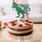 Dinosaur Theme 3 Years Old Cake Toppers Cake Decor Sparkling Three Rex Dinosaur