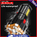 4LED Flashlight Portable USB Charging 500LM COB Flashlight Flashlight Camping Wa