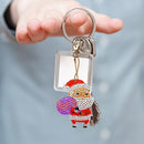 5pcs DIY Full Drill Special Shaped Christmas Diamond Painting Keychain Jewelry