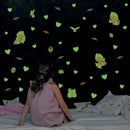 Luminous Glow In the Dark Heart Wall Stickers for Kids Baby Bedroom Decals Decor