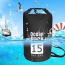 Waterproof Dry Bag Pack Sack Swimming Kayaking River Trekking (15L Black)