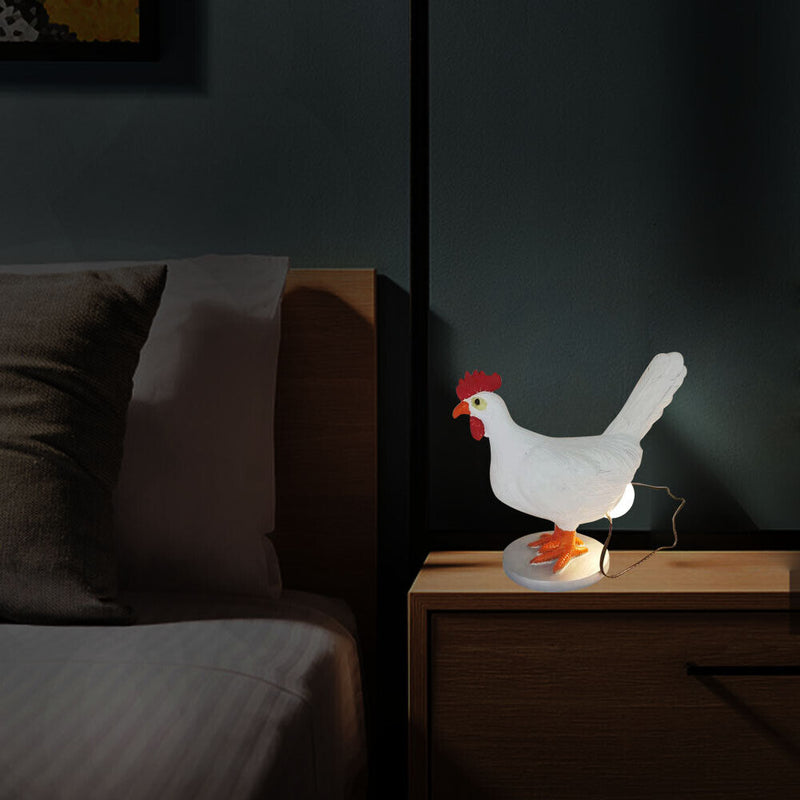 Creative Chicken Lamp Desktop Ornament Bedside Living Home Decor Light (A) Newly