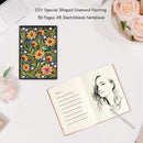 DIY Flower Special Shaped Diamond Painting 50 Pages A5 Sketchbook Painting Book