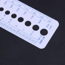 1pc Profession Knitting Needle Gauge Plastic inch cm Ruler Home Sewing Tool