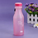 Candy Colors Unbreakable Frosted Plastic Kettle 550mL Water Bottle (Pink) Newly