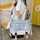 Harajuku Crossbody Bags Pendant Handbags for Women Zipper Pocket for Work Sports