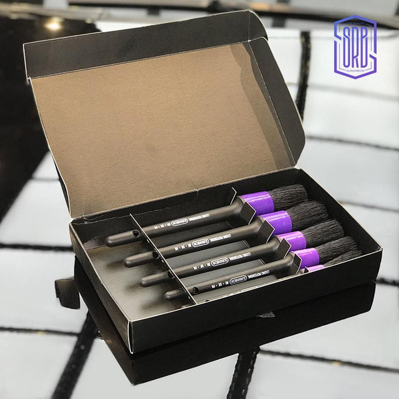 5pcs Car Detailing Brushes Soft Bristle Auto Dashboard Wheel Rim Cleaner Brushes