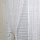 Leaves Printed Translucent Curtains Home Windows Tulle Sheer Drapes White