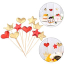 Decor Wedding Supplies Party Cup Cake Decoration Cake Topper Flags Cake Insert