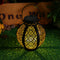 Solar Lanterns - Hollowed-Out Flower Design Outdoor Decorative Hanging Light