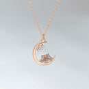 Snowflake Necklace Snowflake Clavicle Charm Stars Moon Charm Necklace Pendant
