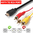 HDMI-Compatible to RCA Cable HDMI-Compatible Male to 3RCA AV Male Adapter