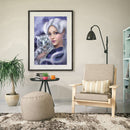 Beauty Tiger 5D DIY Full Round Drill Diamond Painting Mosaic Beadwork Home Decor