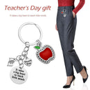 Stainless Steel Letter Key Chain Letter Keyring Gift For Teacher Bag Pendant