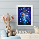 Canvas Painted Oil Paint By Numbers Planet DIY Wall Art Modern Bedroom Decor