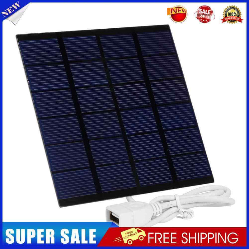 1.5W 6V USB Solar Panel Polysilicon Portable DIY Solar Charger Generator*2