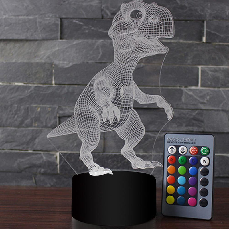 Colorful Acrylic Dinosaur Halloween Lamp Touch Remote Control Ornaments Newly
