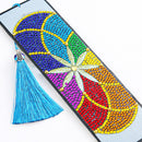 5D Rhinestone Mosaic Diamond Painting Exquisite Leather Tassel Bookmarks Gi