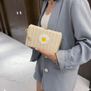 Fashion Straw Camera Bag Daisy Women Small Square Crossbody Ladies Messenger Bag