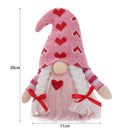 Bow Love Dwarf Ornaments Faceless Rudolph Valentines Xmas Wedding Decor (A)