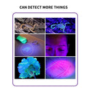 Waterproof 128 LED UV Ultraviolet Inspection Torch Lamp 395nm Flashlight
