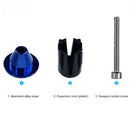 2pcs Aluminum Bicycle Handlebar Bar End Plugs for MTB Folding Bike (Blue) Newly