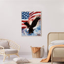 5D DIY Full Round Drill Diamond Painting Flag Eagle Animals Decor Art Handmade