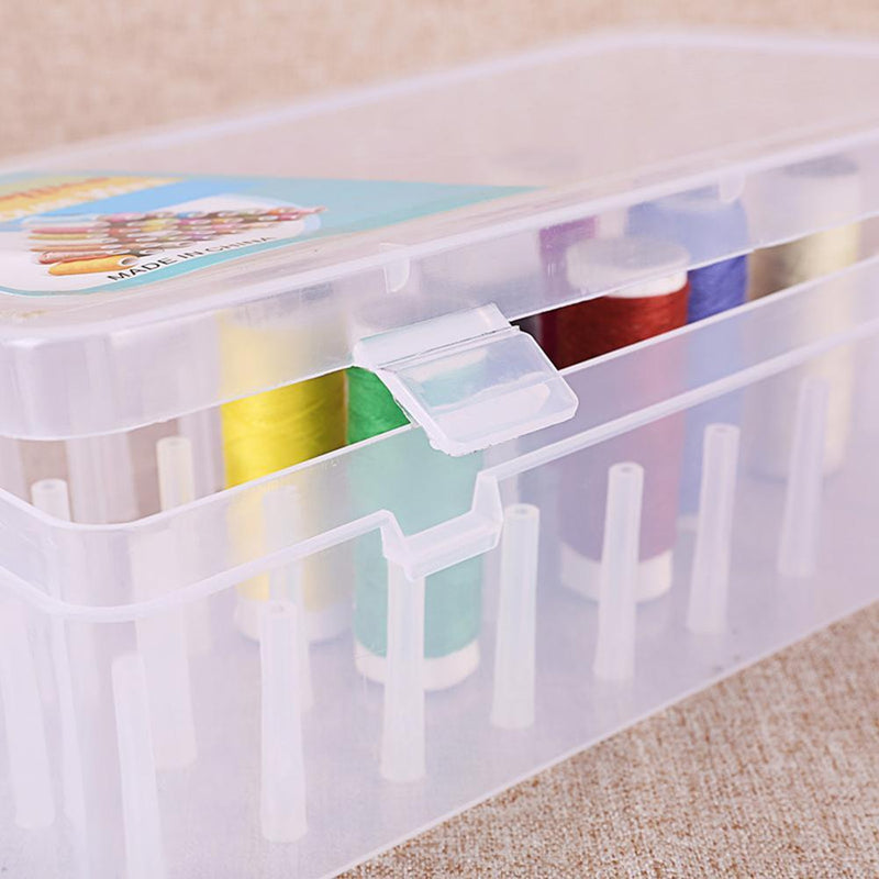 42 Spools Reels Sorting Storage Box Fishing Line Gear Case (Transparent)