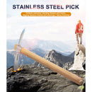 Stainless Steel High Hardness Tree Root Digging Lamb Pickaxe Wooden Handle Tools