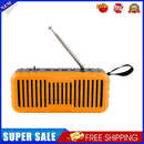Wireless Bluetooth-compatible Speaker with FM Radio LED Flashlight (Orange)