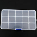 15 Slots Transparent Plastic Fishing Lure Box Fishing Tackle Storage Box Newly