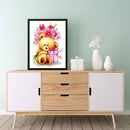 #A Full Ecological Cotton Thread 11CT 3 Teddy Bear Cross Stitch Cartoon Series K