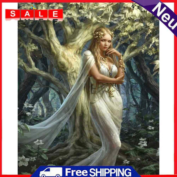 Elf Girl Frameless Picture Oil Paint By Numbers Hand Painted Picture for Home