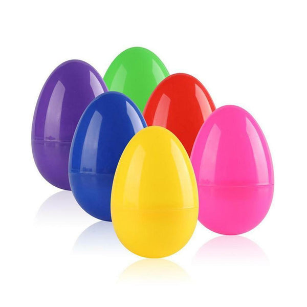 10 Pcs Plastic Easter Eggs Open Gacha Eggshell Color Random