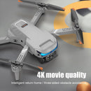 4CH 4K HD Dual Camera Foldable RC Drone 2.4GHz with 2 Battery (Light Grey) Newly