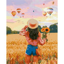 Rice Field Girl Oil Paint By Numbers DIY Home Decoration Gift Wall Pictures Kit