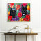 Black Cat in Flowers Oil Paint By Numbers Kit DIY Acrylic Painting Picture