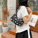 Fashion Flower Daisy Women Handbag Nylon Small Underarm Shoulder Tote Bags