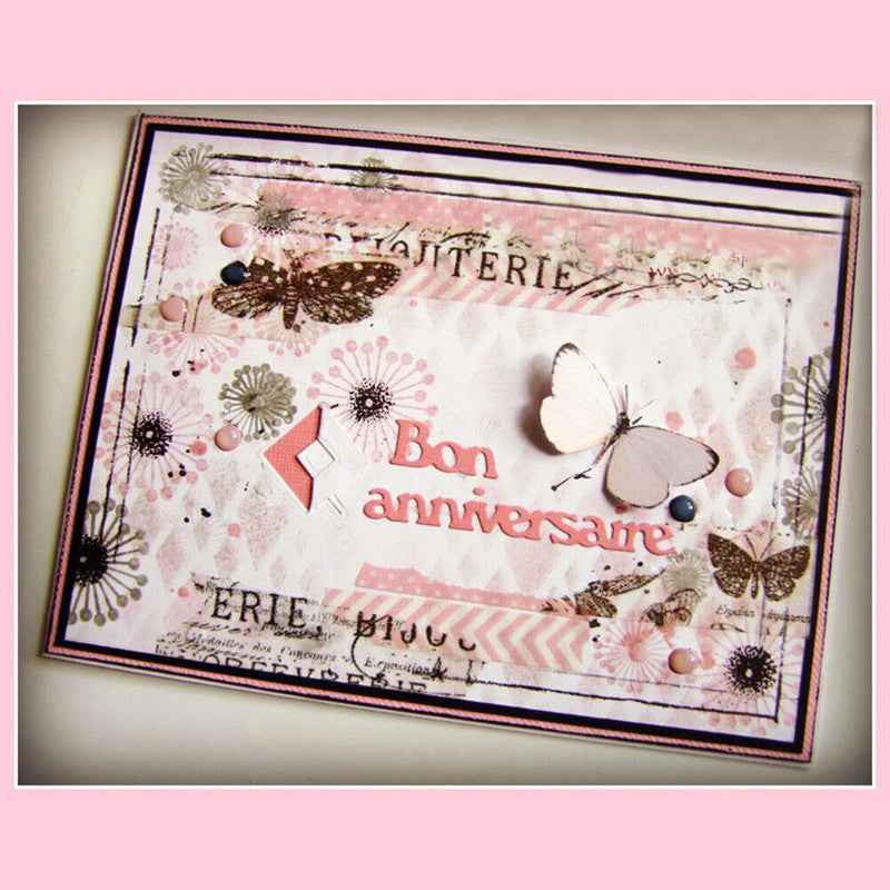 French Letter Cutting Dies for DIY Scrapbooking Embossing Die Cuts (H2054) Newly