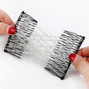 Elastic Magic DIY Double Clip Headband Bun Hair Combs Metal Hairpins Beads Comb