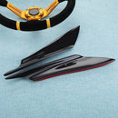 4pcs Front Bumper Splitter Fins Body Spoiler Canards for Car Trunk(Black)