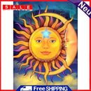 30x40cm 5D Diamond Painting Moon Sun Cross Stitch Kit Rhinestone Bead Crafts