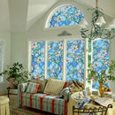 45cm*100cm Orchid Window Film Stained Glass Home Privacy DIY Decoration Newly