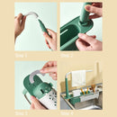 Telescopic Sink Holder-Expandable Storage Drain Basket with Dish Cloth Hanger