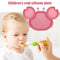 #A Cartoon Children Baby Dishes Safe Sucker Dining Plate Non-slip for Family Sch